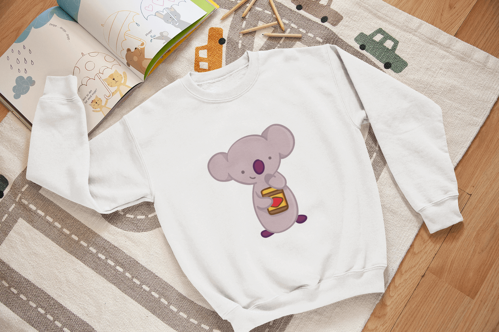 Kids Cute Vegemite Koala Graphic Crewneck Sweater